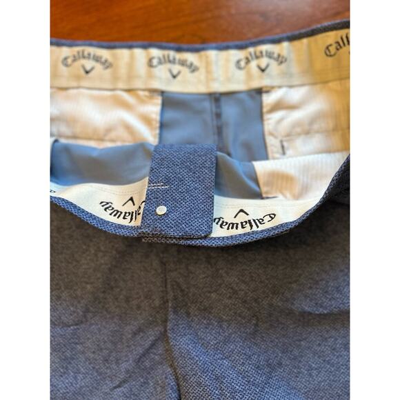Callaway Men's Size 38 W Blue Stretch Active Waistband Opti-Dri Pocket Shorts - Picture 4 of 5